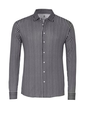 Desoto Men casual kent stretch shirt grijs