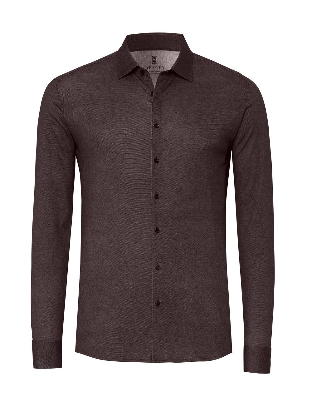 Desoto Men casual kent stretch shirt bruin