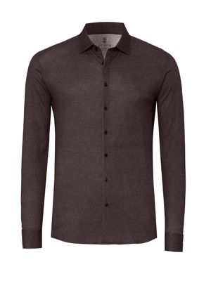 Desoto Men casual kent stretch shirt bruin