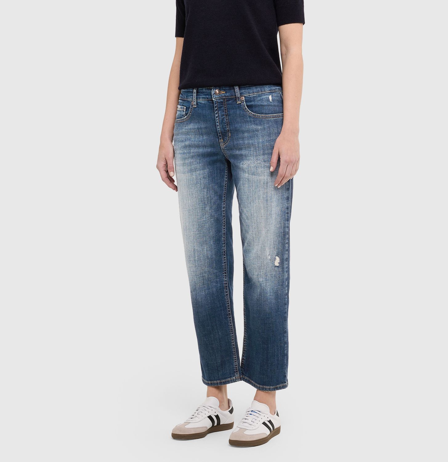 Mac gina straight jeans blauw