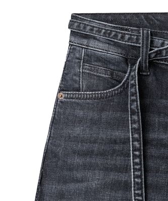 Cambio aimee belted super stretch denim zwart