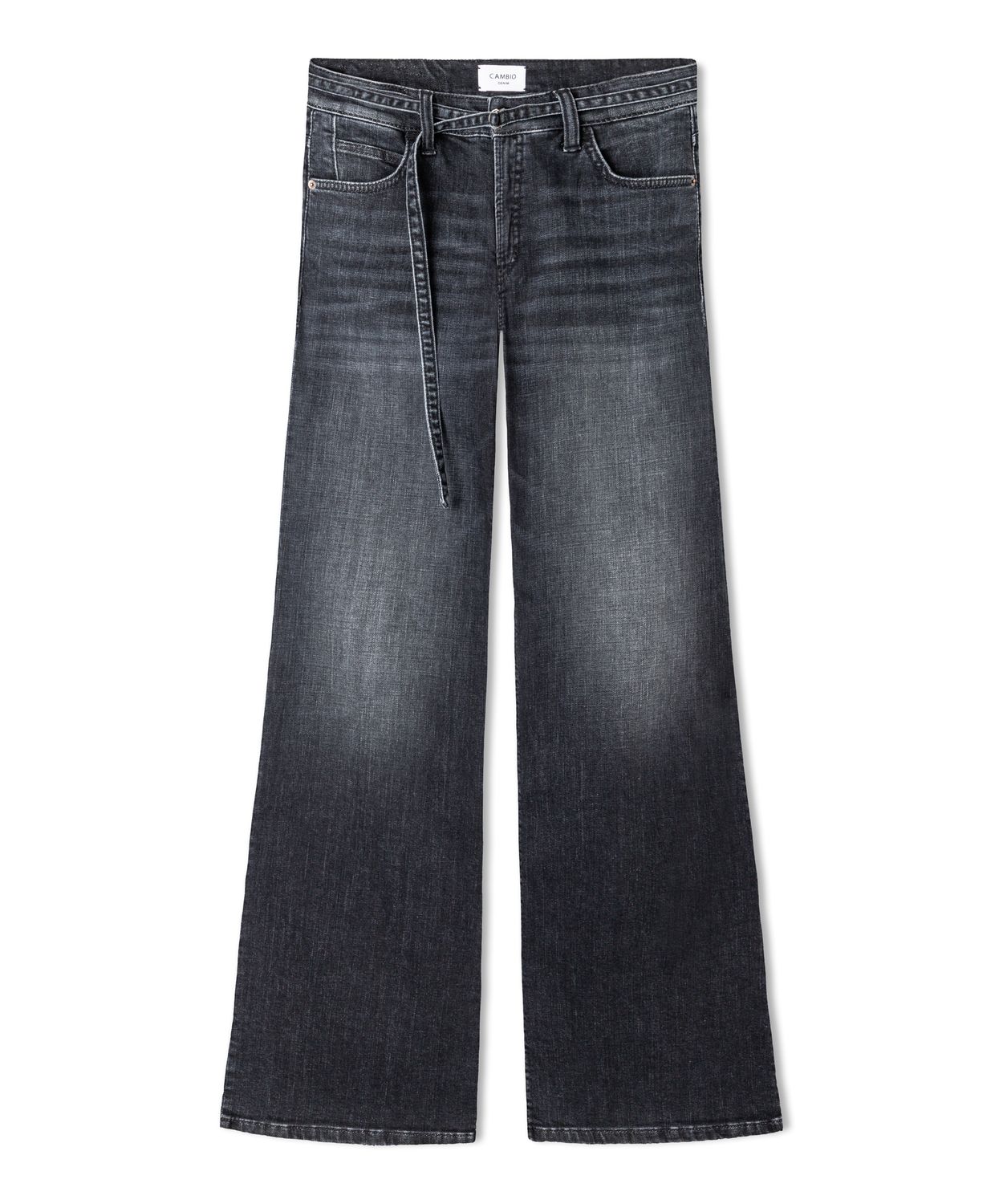 Cambio aimee belted super stretch denim zwart