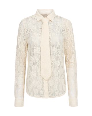 Mos Mosh kether lace tie shirt off white Mos Mosh kether lace tie shirt off white