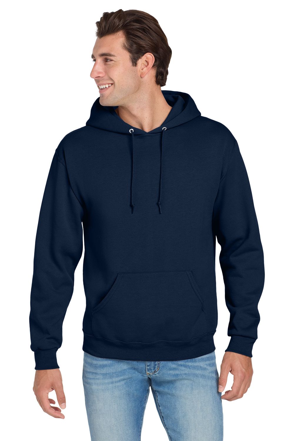 Jerzee Navy Hooded Sweatshirt W/Neshannock Logo