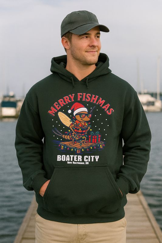 Boater City Merry Fishmas Hoodie – New Baltimore Edition