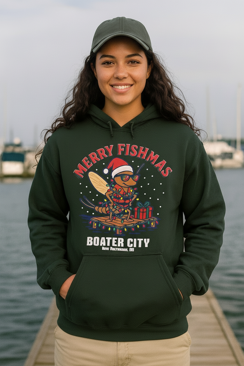 Boater City Merry Fishmas Hoodie – New Baltimore Edition