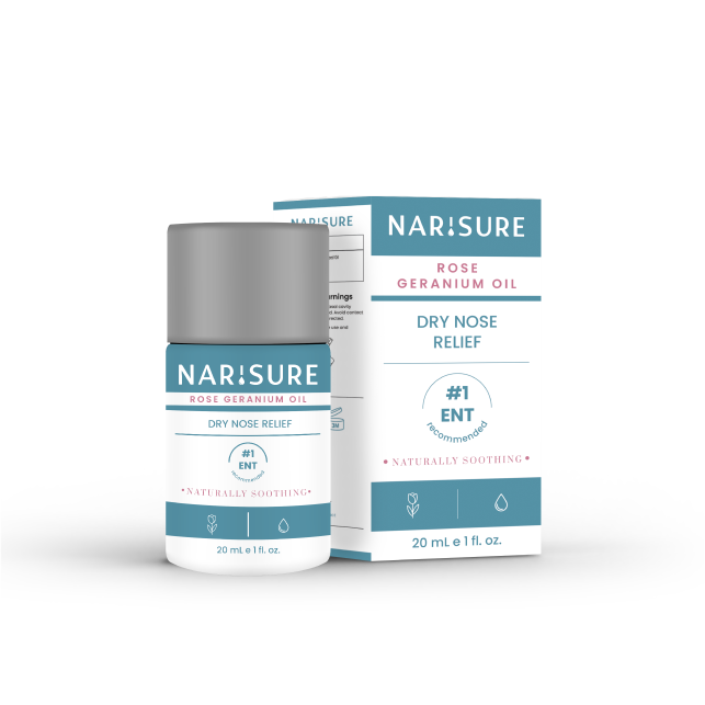 NARISURE Dry Nose Relief with Rose Geranium Oil and Vitamin E
