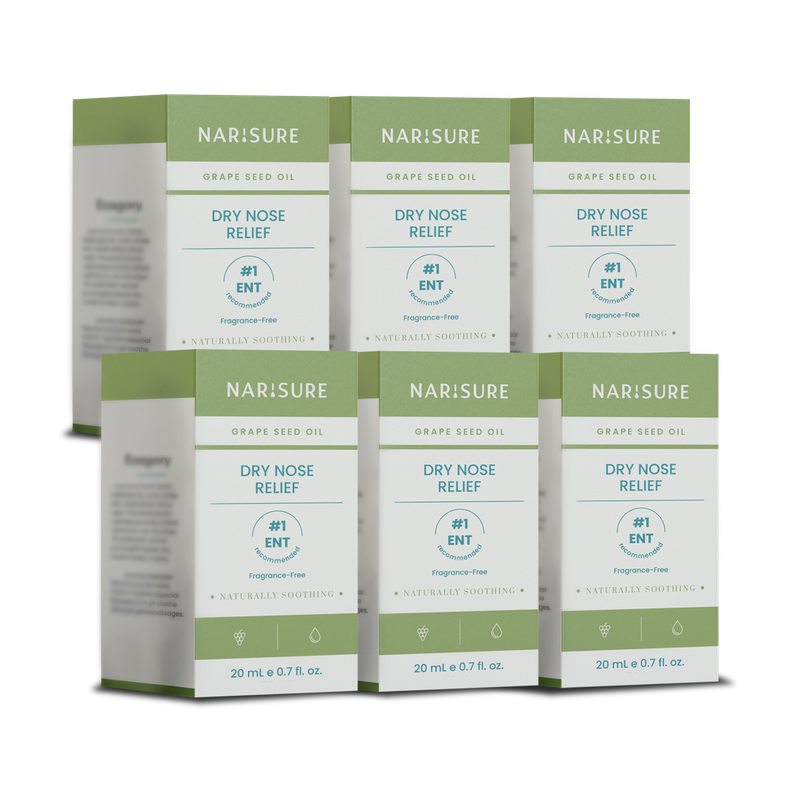 6-Pack NARISURE Dry Nose Relief with Grape Seed Oil