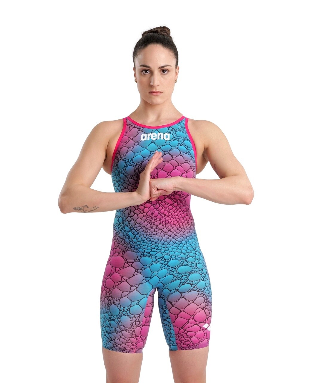 Women's Powerskin Carbon Air2 Gator LE Openback Racesuit, Colour: Twilight Gator, Size: F36/UK30
