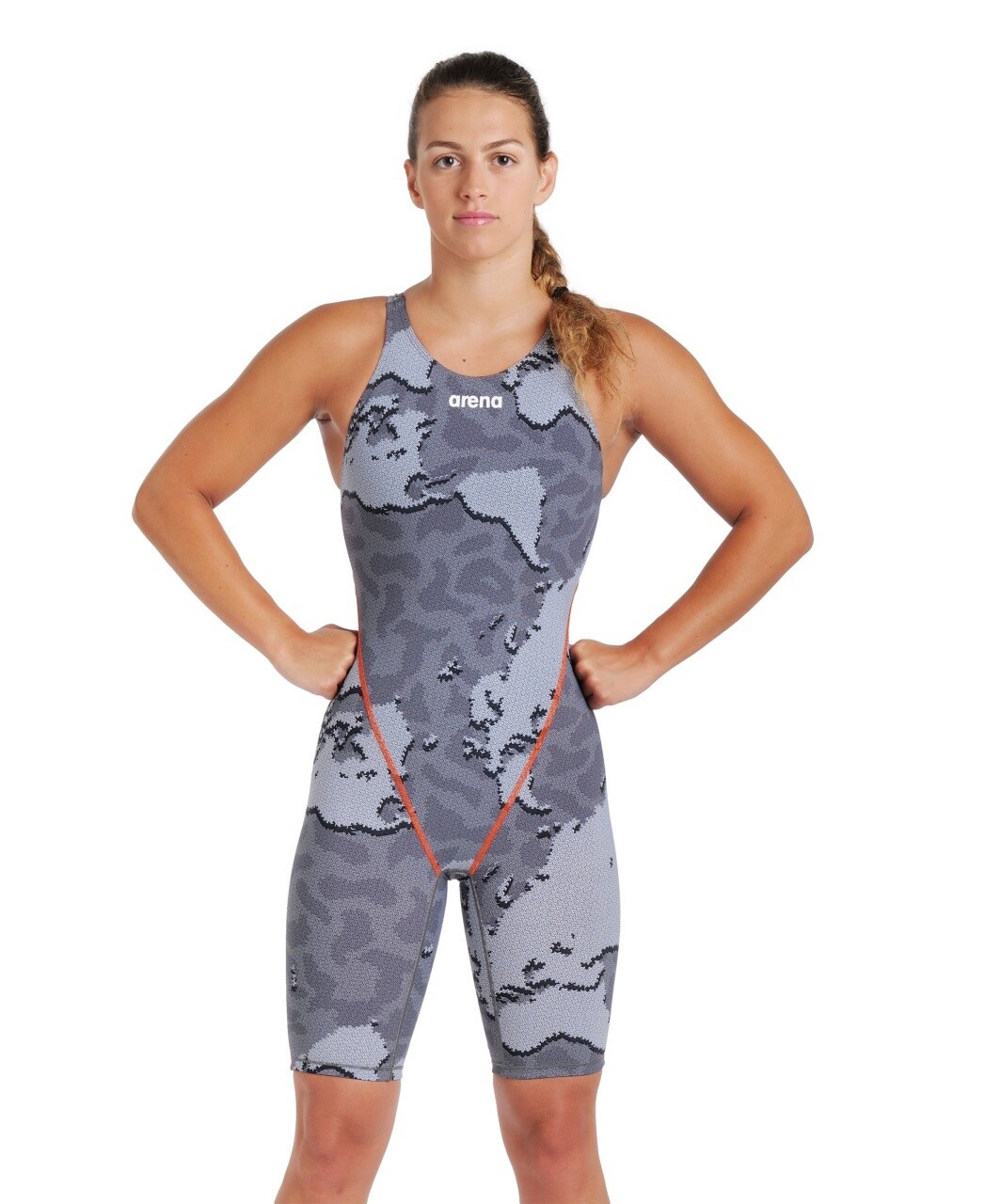 Women&#39;s Powerskin ST 2.0 Openback Racesuit, Colour: Grey Map, Size: 2
