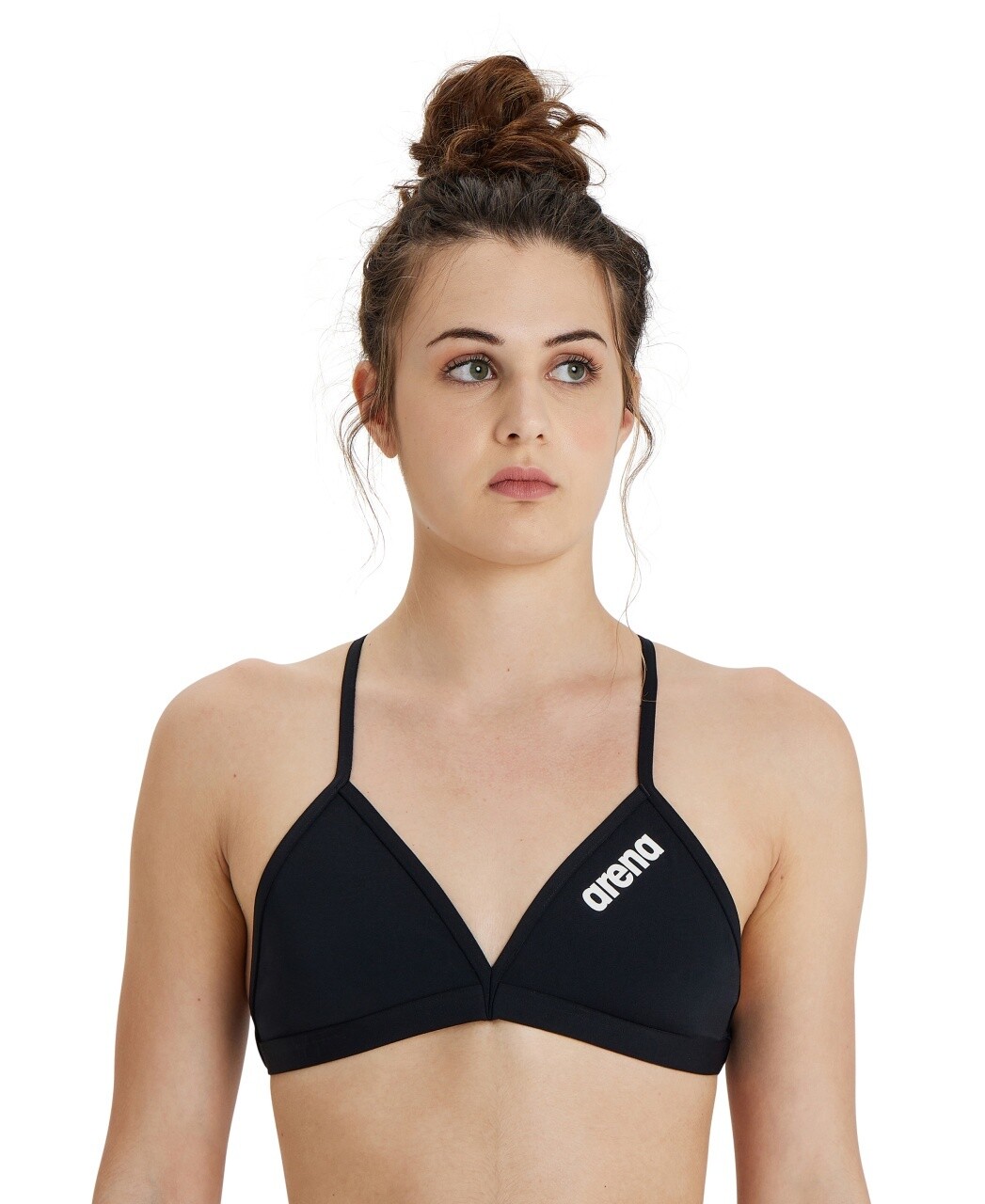 Women&#39;s Solid Tie Back Top, Colour: Black-White, Size: 10