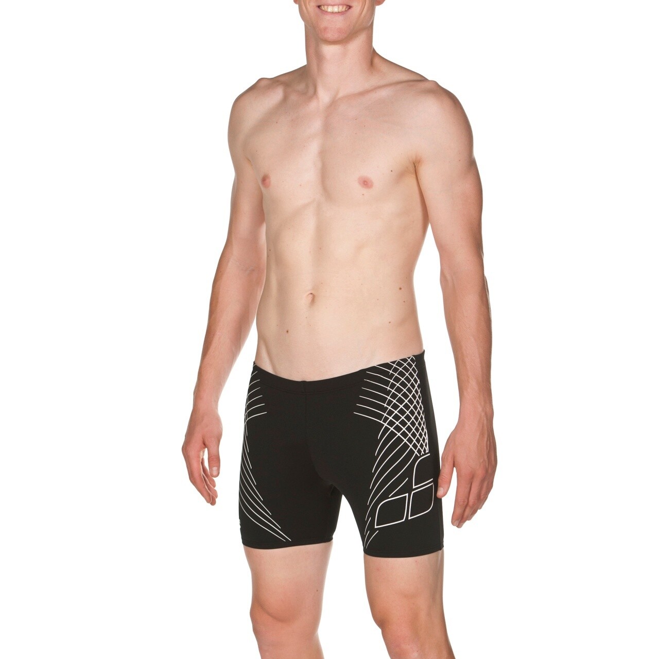 Men's Ionic Mid Jammer Arena, Colour: Black-White, Size: 22