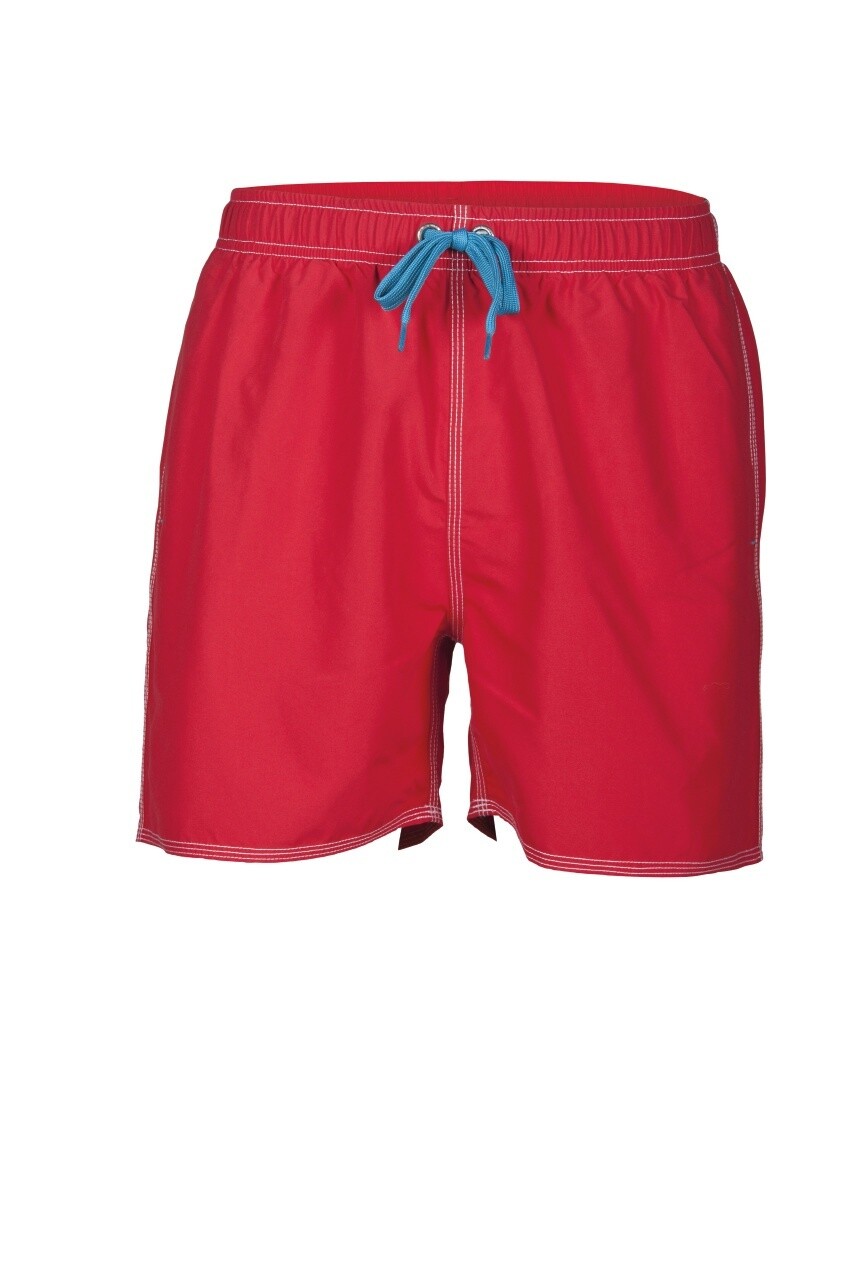 Men's Fundamentals Solid Boxer Short, Colour: Red- Turquoise, Size: L