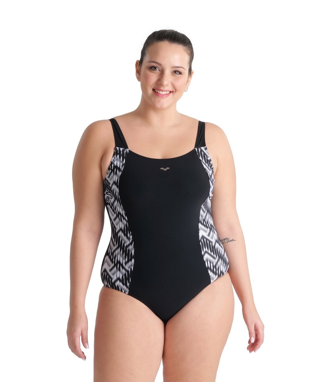 Women&#39;s Swimsuit Bodylift Emma U Back Plus, Colour: Black Multi-Black, Size: 1X (20-22)