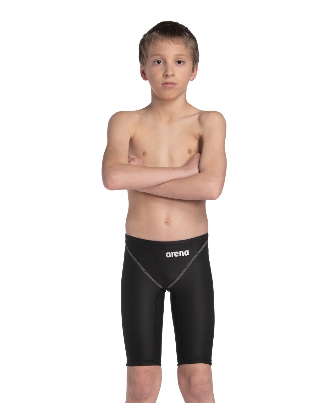 Boys Powerskin ST NEXT  Solid Racing Jammer Arena, Colour: Black, Size: 8-9