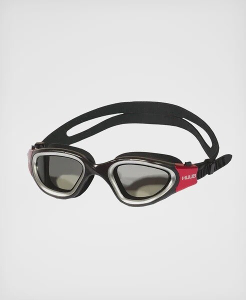HUUB Aphotic Photocromatic Swim Goggle, Lenses: Photocromatic, Colour: Black/Silver/Red