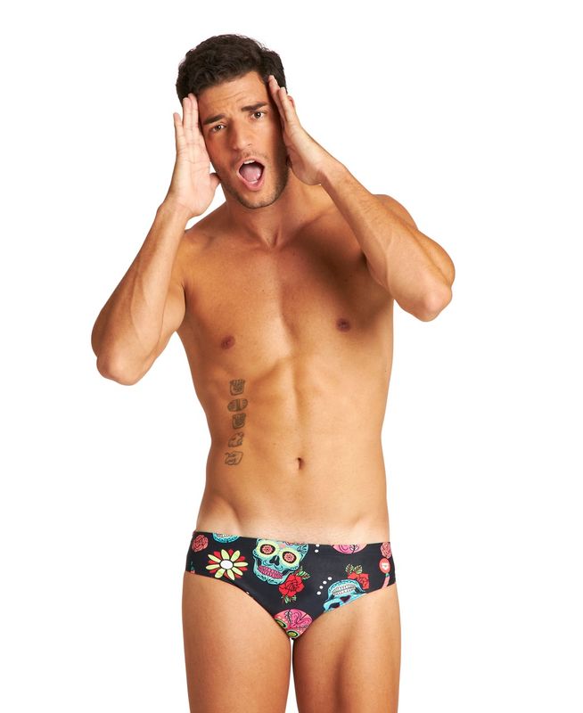 Men's Crazy Skulls Carnival Brief Arena