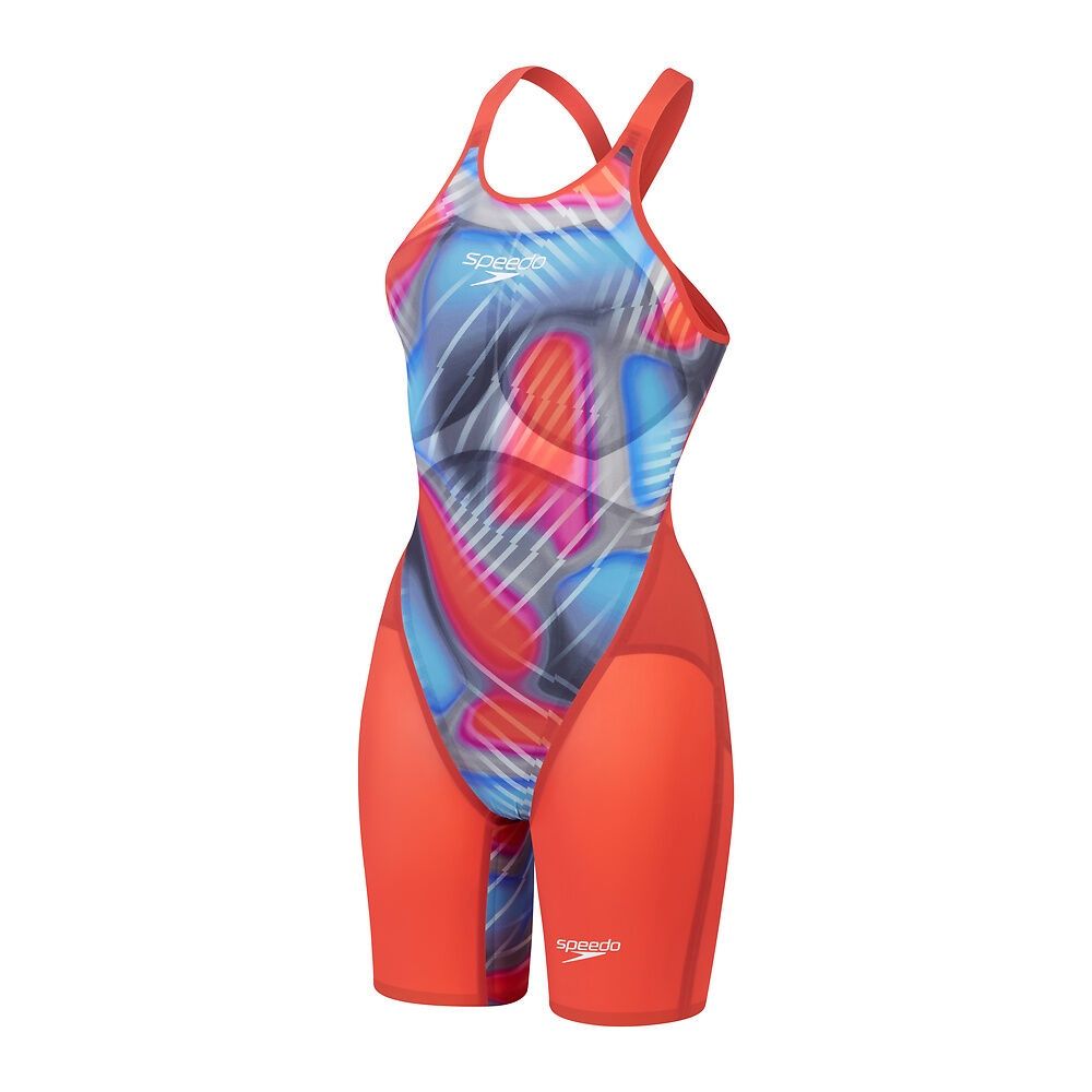 Speedo Fastskin LZR Pure Valor 2.0 O/Back Kneeskin Racesuit, Colour: Red/Blue, Size: 22