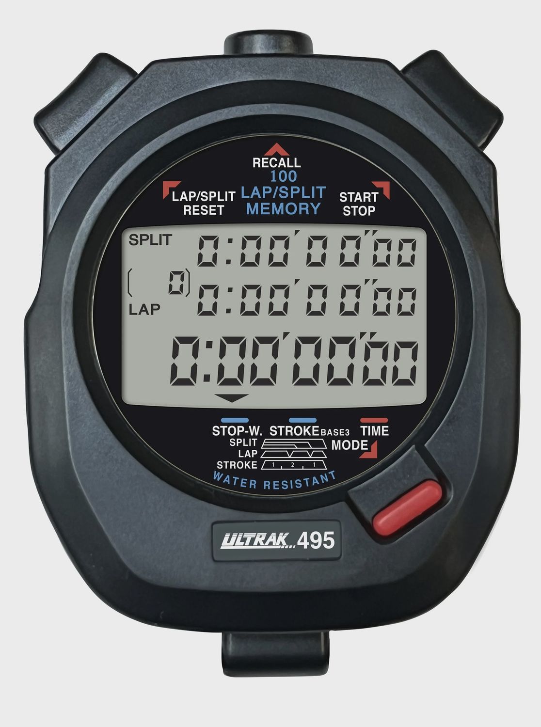 Ultrak 495 Stopwatch - 100 Dual Split Memory, Colour: Black