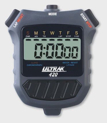 Ultrak 420 Stopwatch - Cumulative Split, Colour: Black