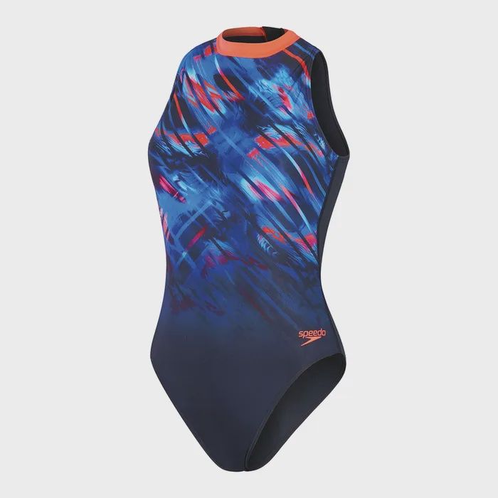 Women's ECO+ Digital Placement Hydrasuit Swimsuit Speedo, Colour: Blue Multi, Size: 12