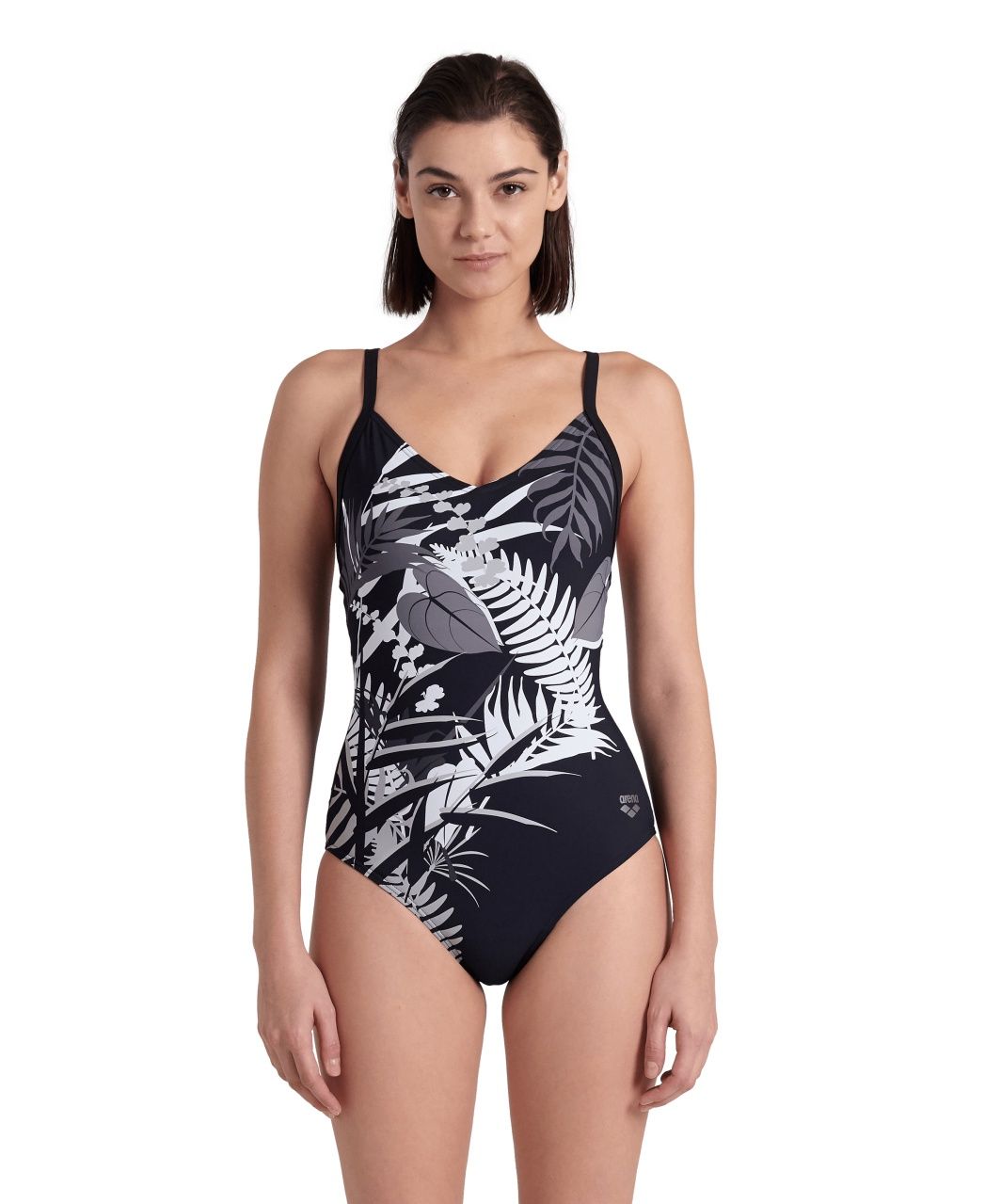 Women&#39;s Bodylift Swimsuit Lucy Lightcross Arena, Colour: Black/Multi-Black, Size: 10