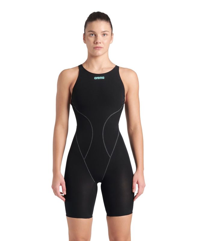 Women's Powerskin Impulso O/Back Racesuit - Black/Teal Arena