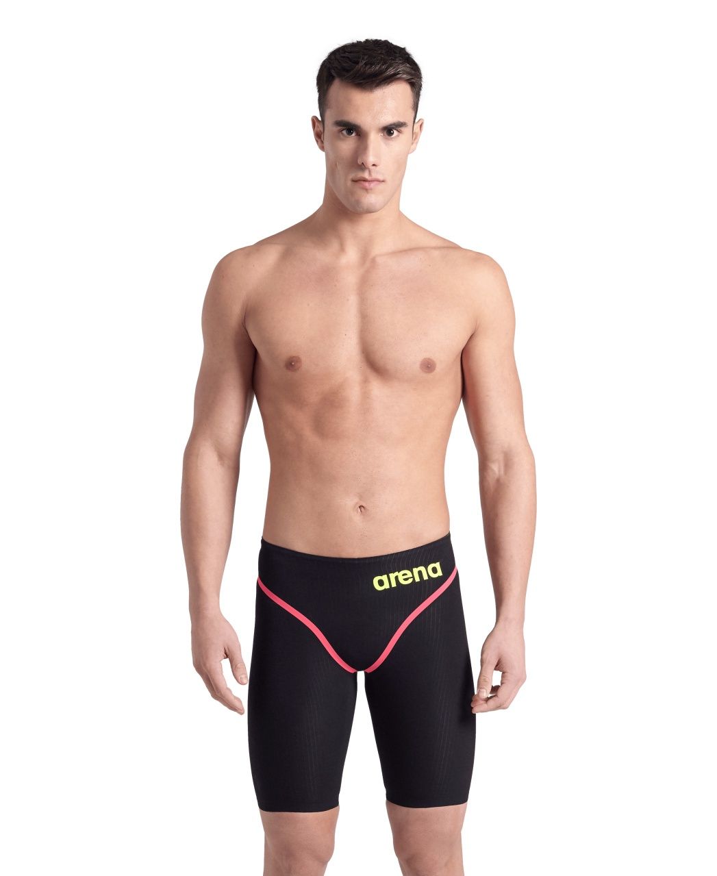 Men's Powerskin Carbon Core FX LE Racing Jammer - Black/Fluo Yellow Arena, Size: F85/UK34