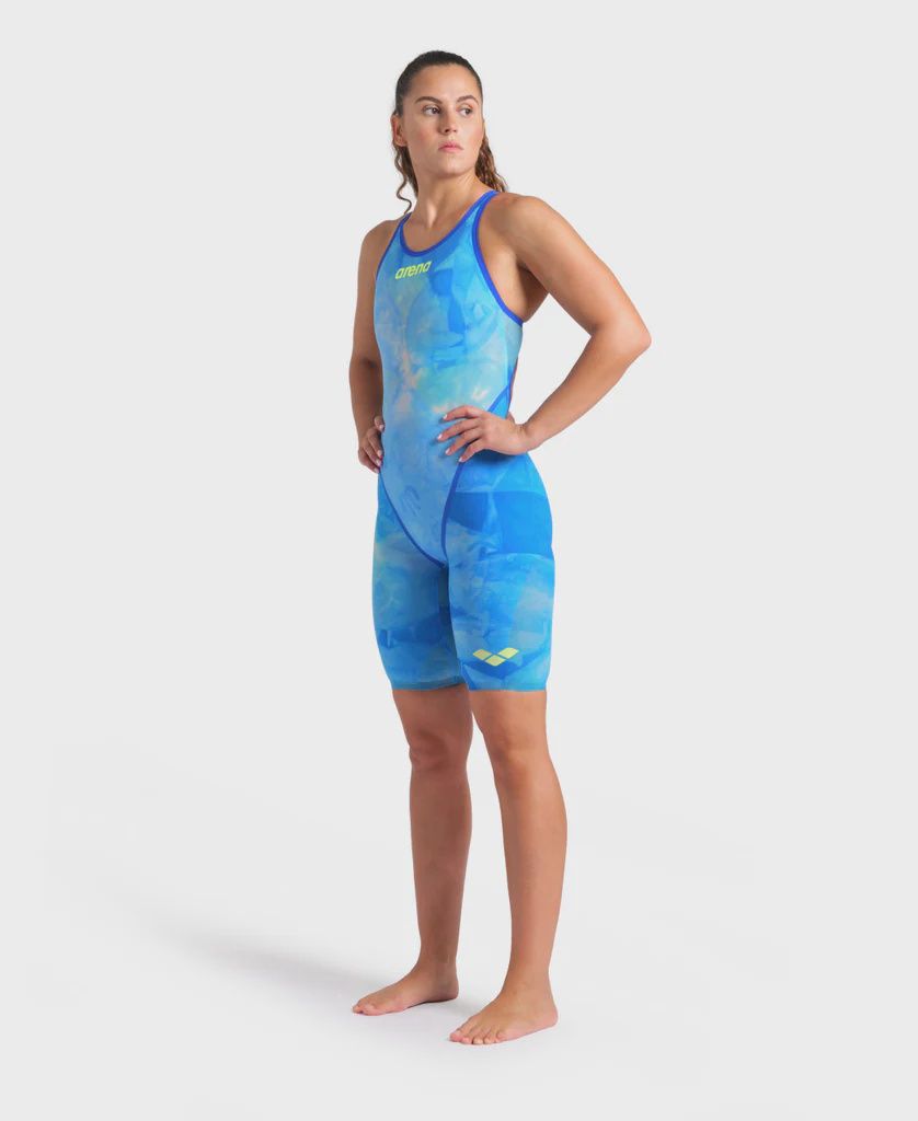 Women&#39;s Powerskin Carbon Glide O/Bk LE Tie-Dyed Cobalt Arena, Colour: Cobalt, Size: F30/UK24