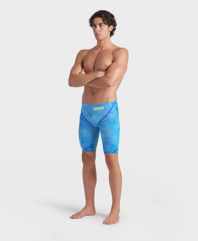 Men's Powerskin Carbon Glide Jammer LE Tie-Dyed Cobalt Arena, Colour: Cobalt, Size: F60/UK24