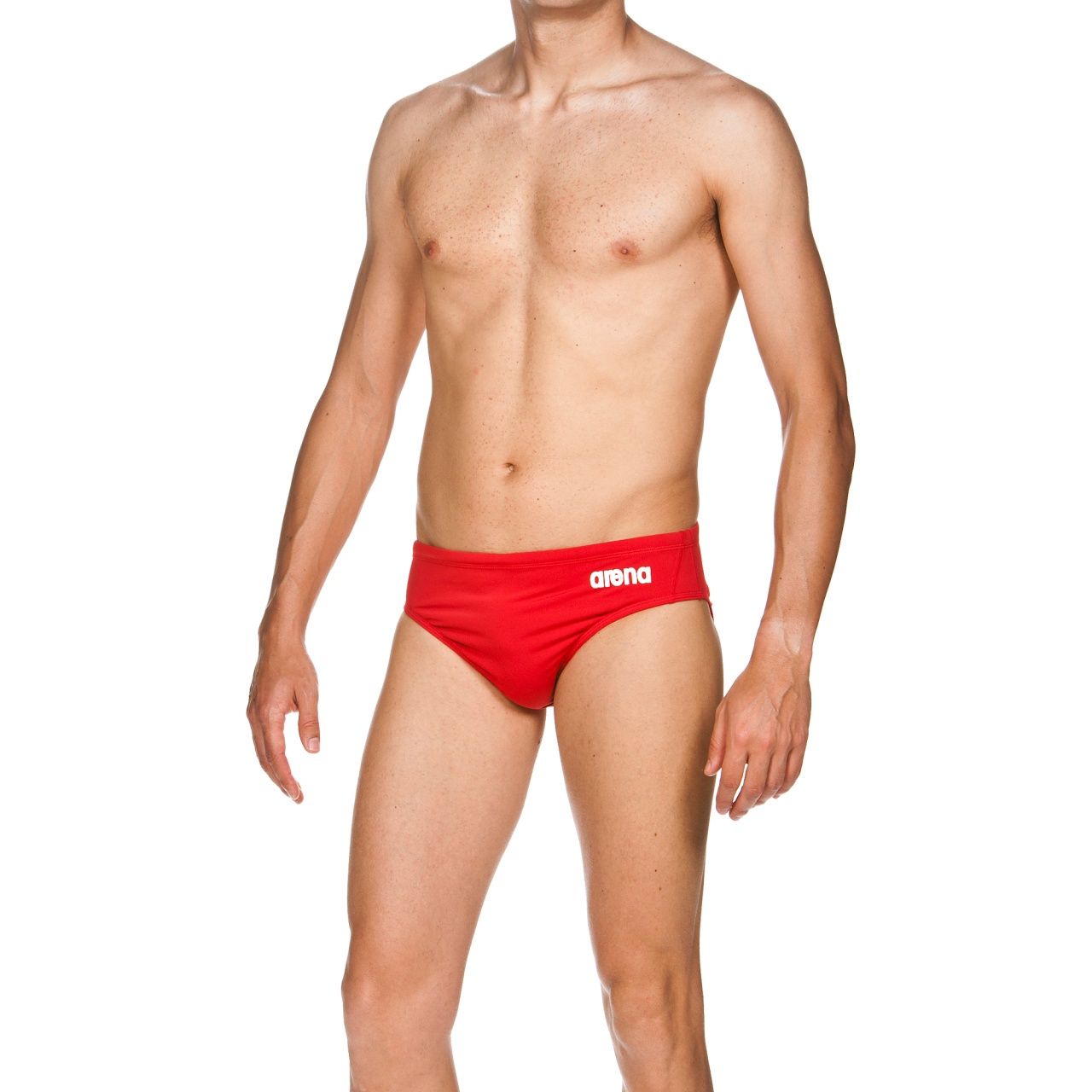 Men&#39;s Solid Brief (Jnr. Sizes), Colour: Red/White, Size: B10 (M8)