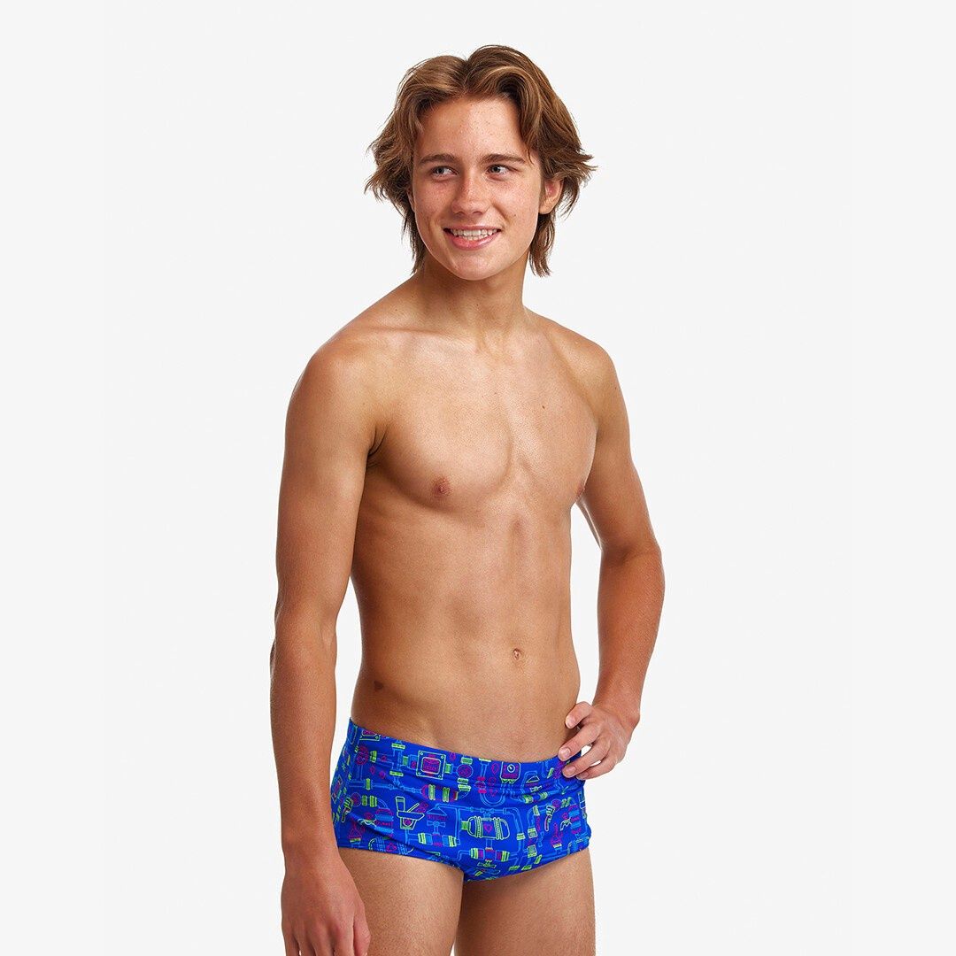 Boys Backed Up Sidewinder Swim Trunks - Funky Trunks, Size: B08/24&quot;