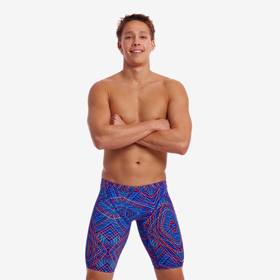 Mens Frequency Swim Training Jammers - Funky Trunks, Size: M12/30"/XS