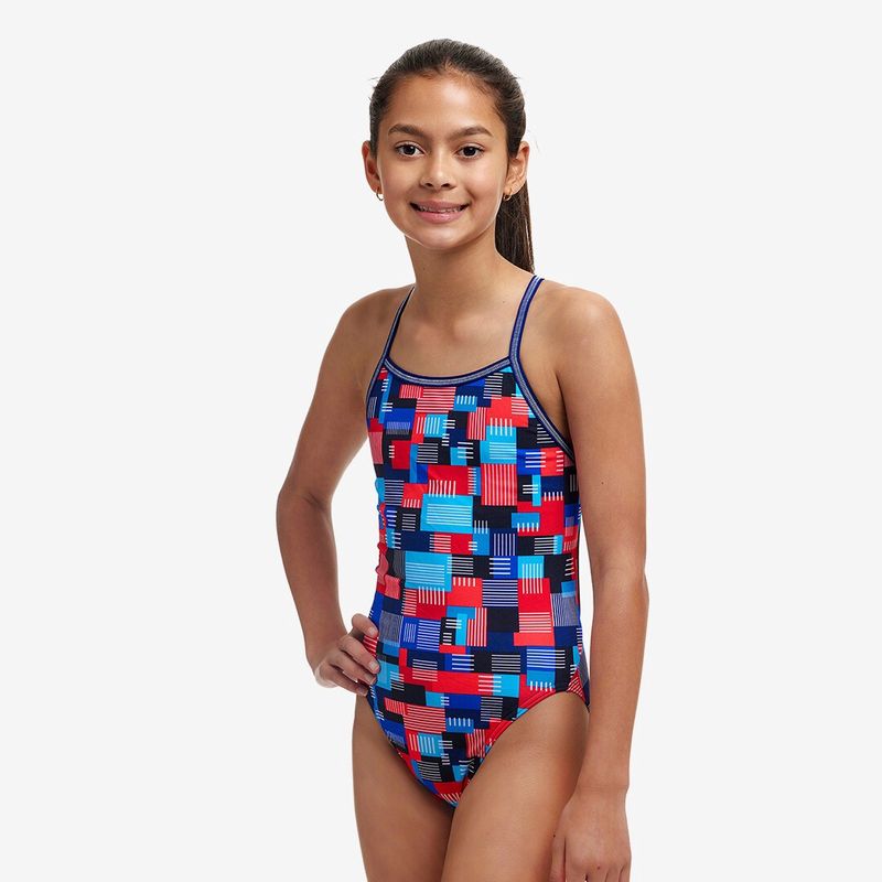 Girls Motherboard Single Strap 1 Piece Swimsuit - Funkita