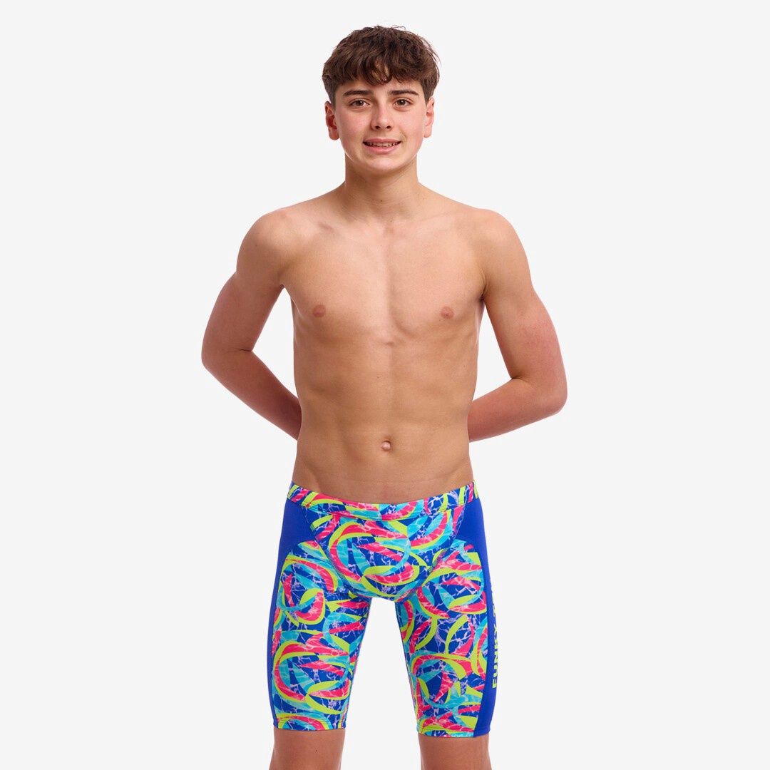 Boys Choppy Waters Swim Training Jammers - Funky Trunks, Size: B10/26&quot;