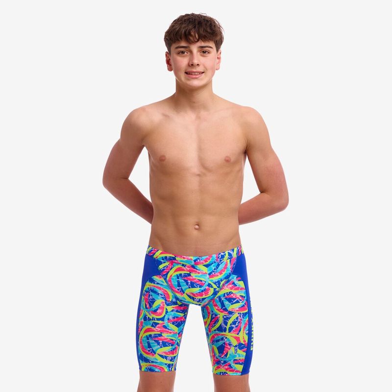 Boys Choppy Waters Swim Training Jammers - Funky Trunks