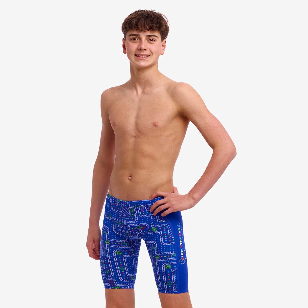 Boys Much Munchies Swim Training Jammers - Funky Trunks, Size: B10/26"
