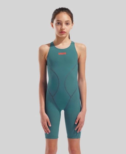 Girls Powerskin Impulso O/Back LE Racesuit - Biscay Bay/Cherry Arena