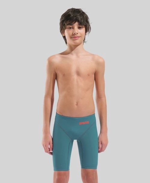 Boys Powerskin Impulso LE Racing Jammer - Biscay Bay/Cherry Arena