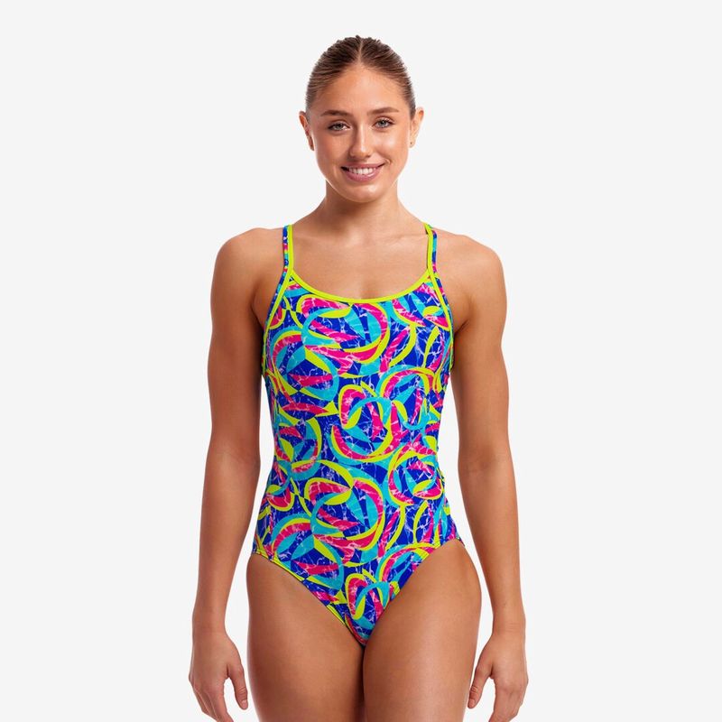 Women's Choppy Waters Diamond Back 1 Piece Swimsuit - Funkita
