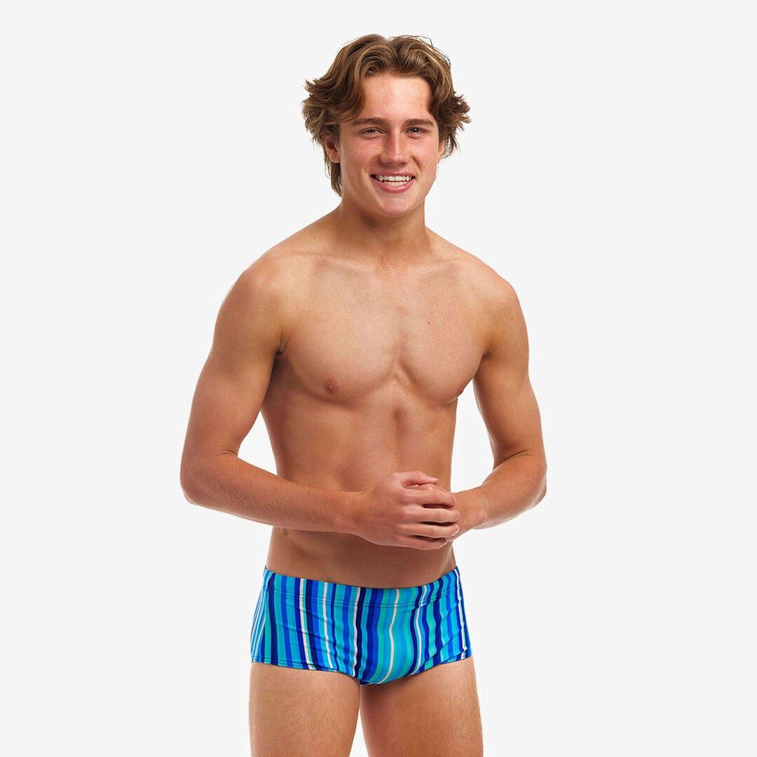 Boys Lane Lines Sidewinder Swim Trunks - Funky Trunks, Size: B10/26"