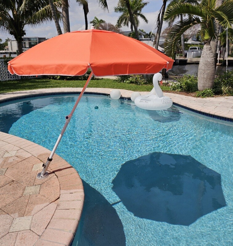 Poolside Concrete or Paver Mount Umbrella/Shade Kit