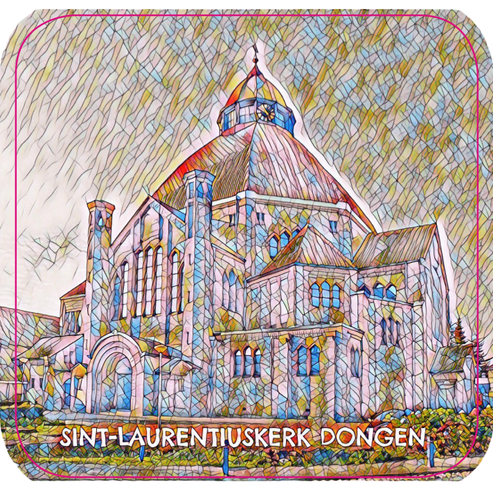 Onderzetter Sint-Laurentiuskerk (4 st.)