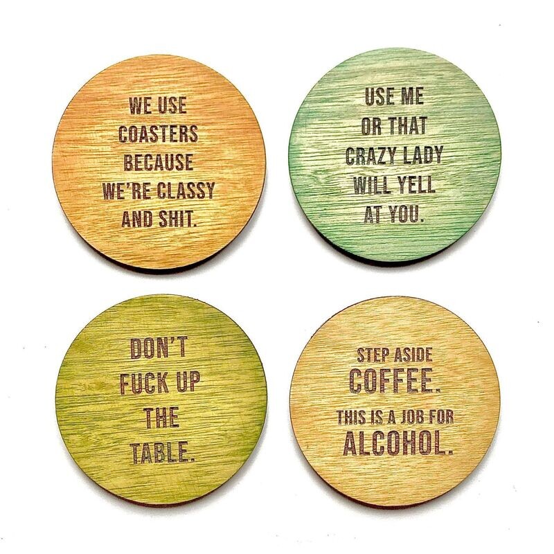 Delightfully Improper Coaster Set