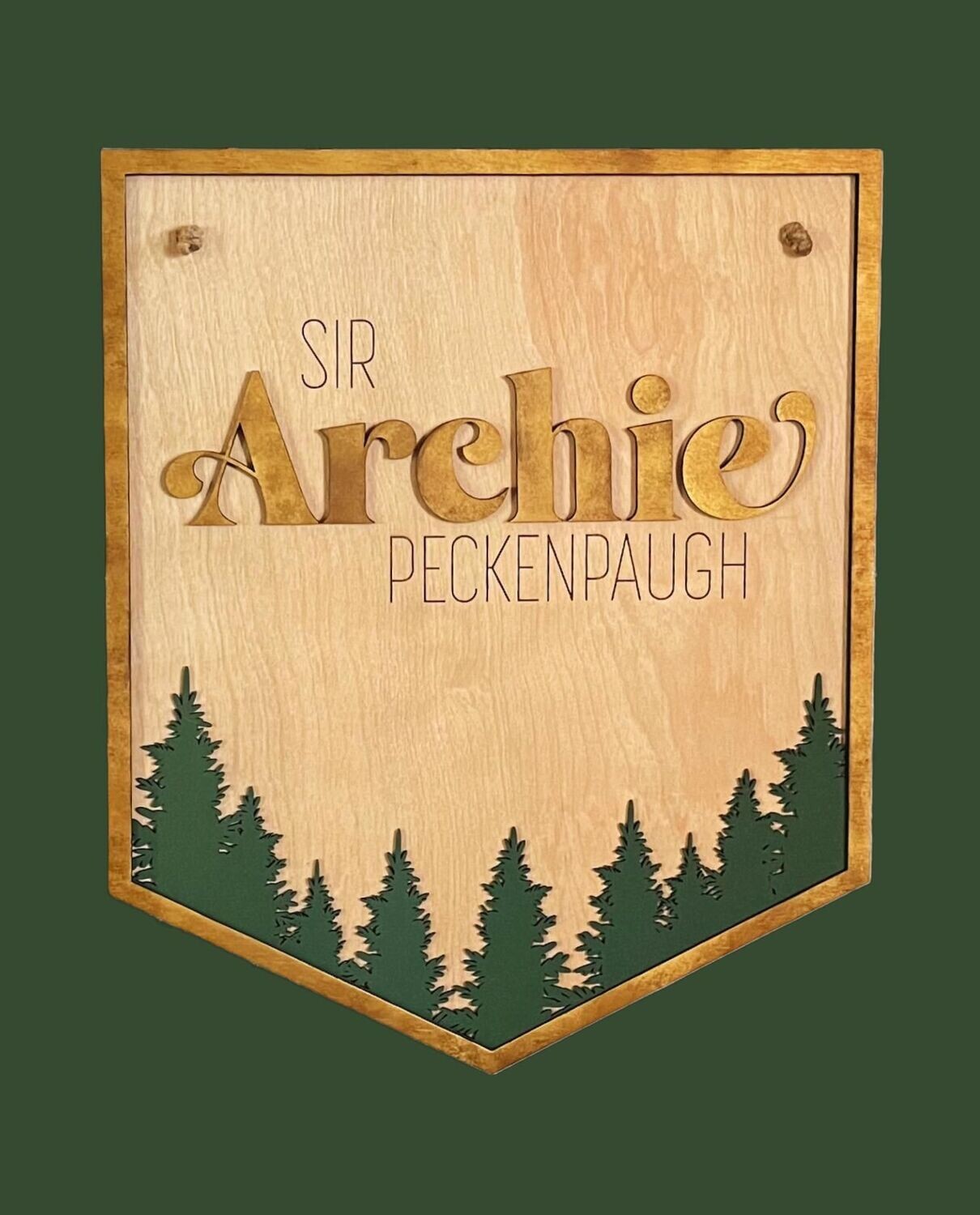 Modern Rustic Name Sign