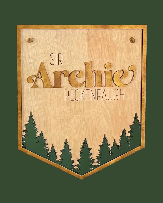 Modern Rustic Name Sign