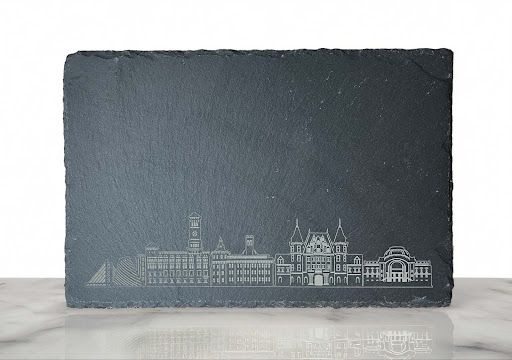 Engraved Tacoma Landmarks - Slate Cheese Board