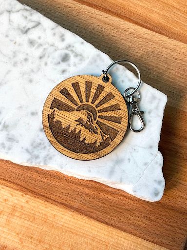 Rainier Sunrise Keychain