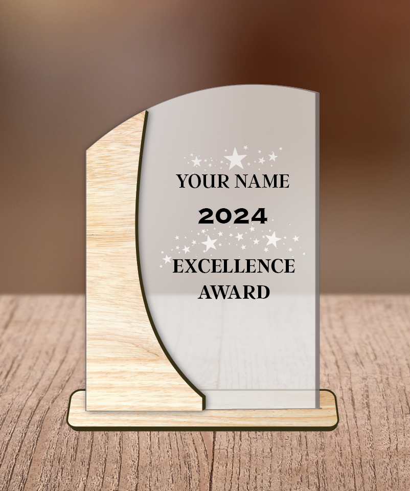 Contemporary Layered Wood and Acrylic Award