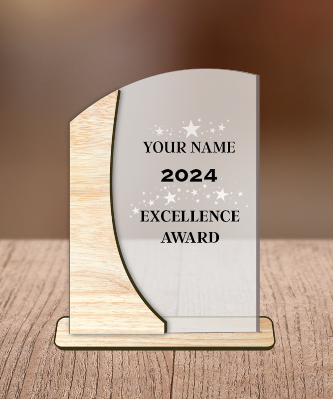 Contemporary Layered Wood and Acrylic Award